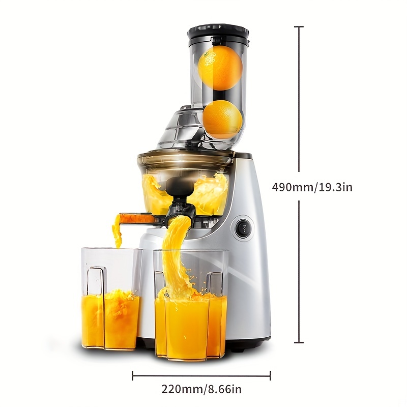 Masticating Juicers, 250W Intelligent Cold Press Juicer with 88mm