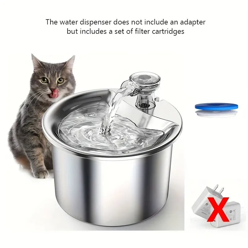2L Edelstahl Automatischer Trinkbrunnen Für Haustier, Wasserspender Für Katzen- Und Hunde, Heimtierbedarf Details 6
