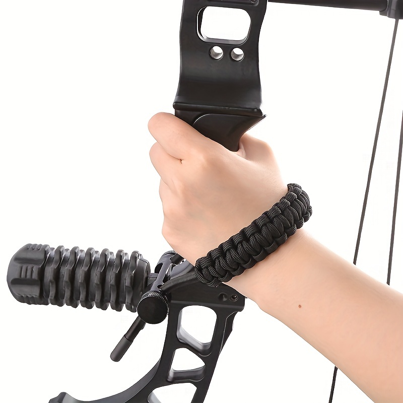 Sangle de poignet tressée réglable, stabilisateur d'arc à poulies pour la  pratique du tir à l'arc sportif