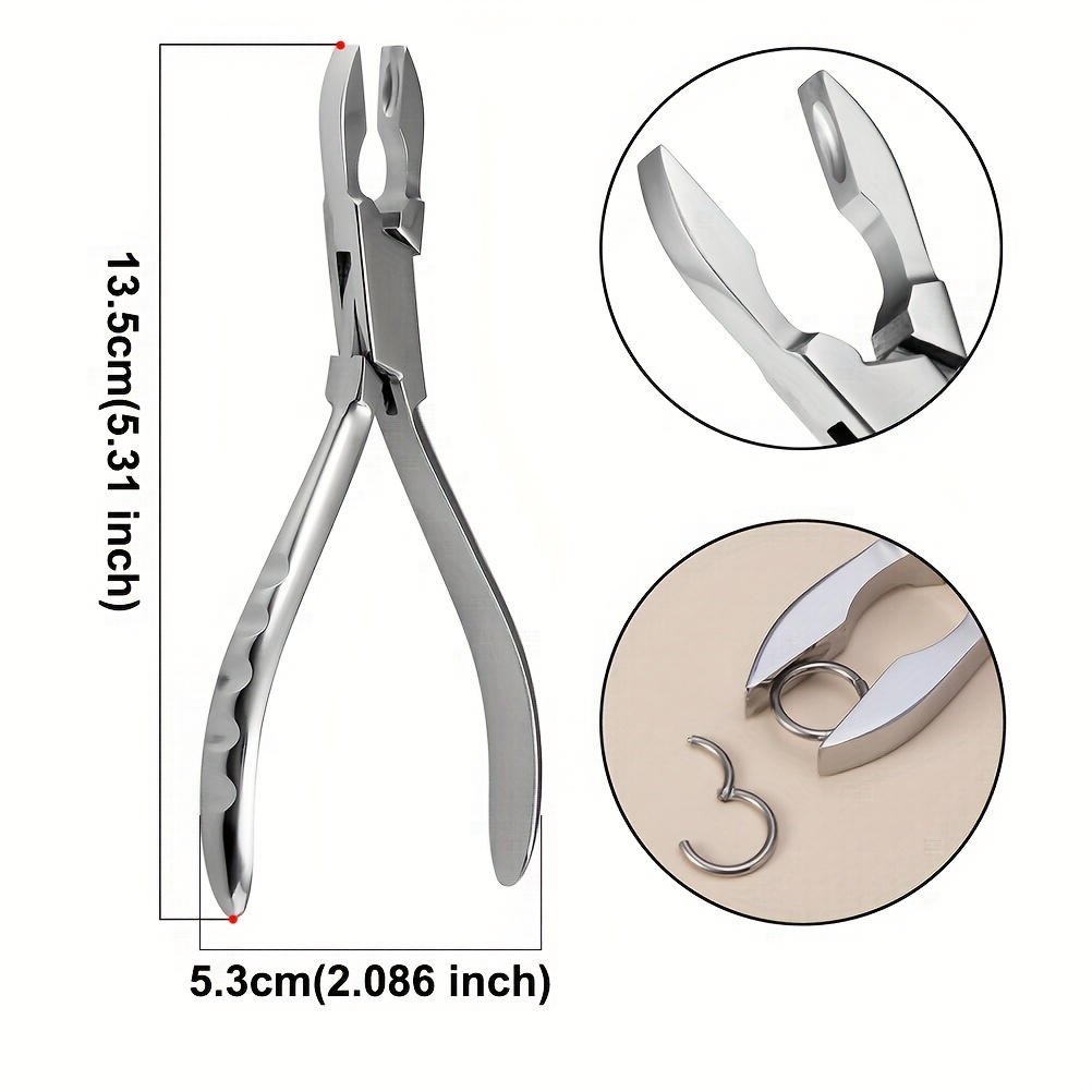 Ring Opening Pliers & Closing Pliers Forceps Body Piercing Tools 6 1/2
