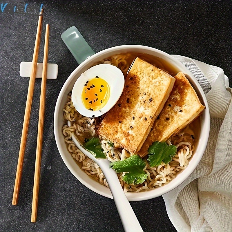 2bowls+2sppons+2lids) Soup Bowls Handles Spoons - Temu