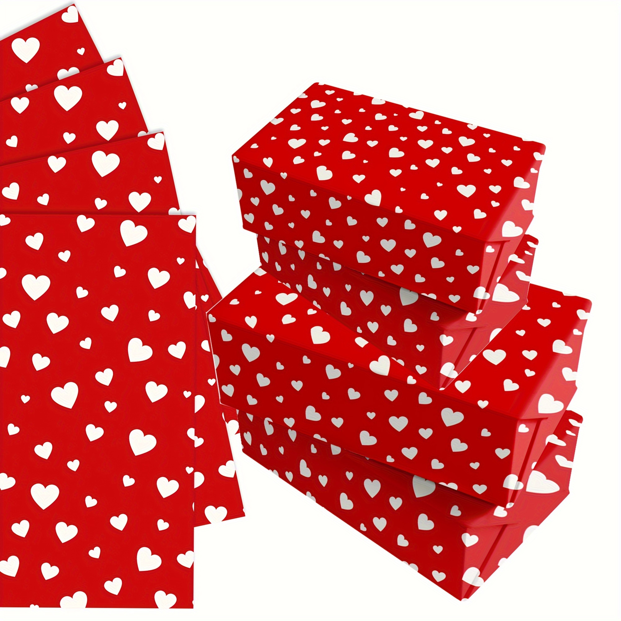 Valentine's Day Tissue Paper Red Hearts Love Dots Gift - Temu