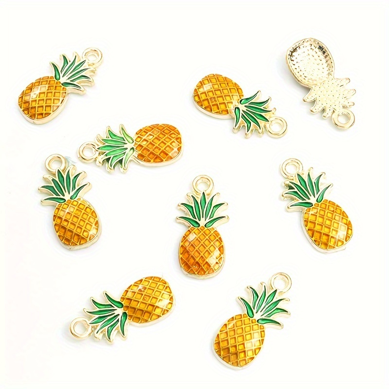 15pcs Enamel Charms Fruit Charms Apple Orange Pendants For Jewelry Making  Supplies DIY Bracelets Necklaces Handmade