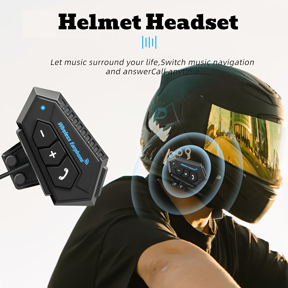 1/2x Music Interphone Bluetooth 5.3 Motorcycle Helmet Intercom
