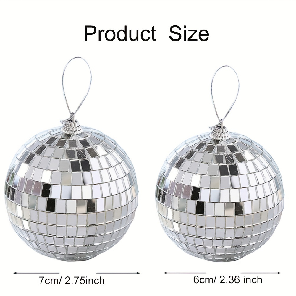 Mirror Disco Balls Set 70s Reflective Mini Disco Ball Decor Beautiful Mini  Disco Balls Silver Hangings