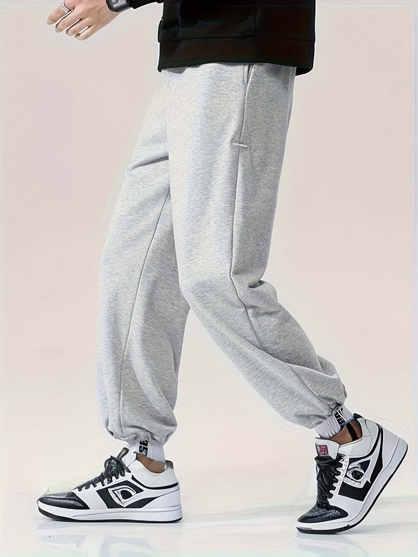 Drawstring Sweatpants Loose Fit Pants Men's Casual Joggers - Temu Canada