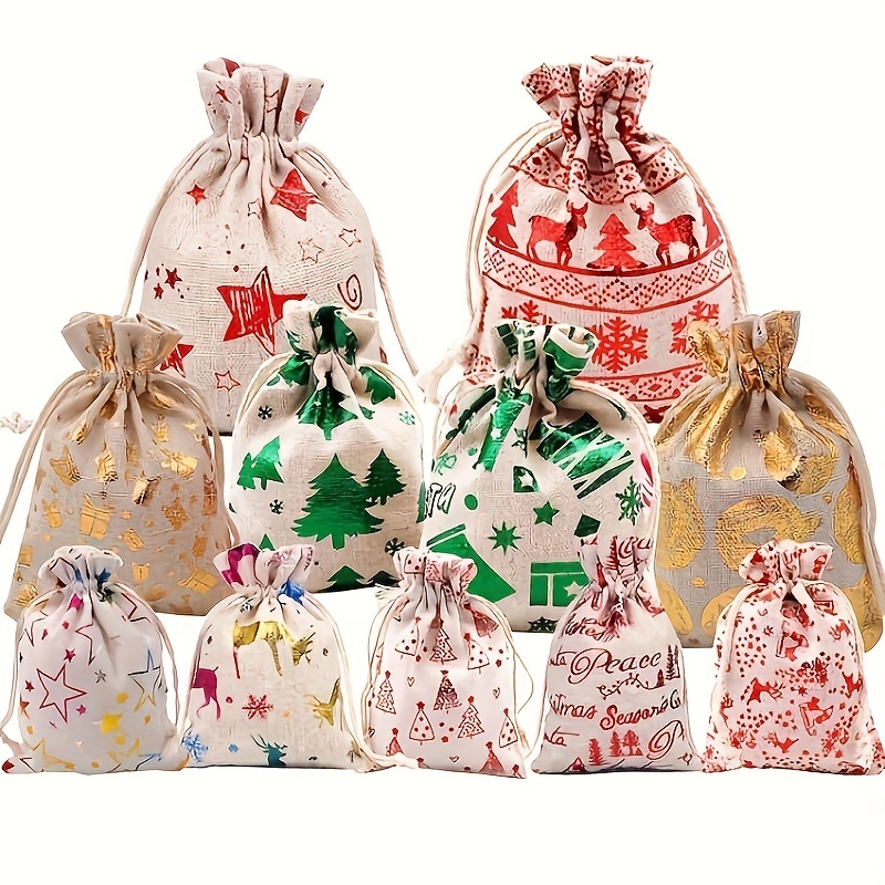 FOKUNCY 12 Bolsas Tela para Pintar con Cordón, Bolsas Tela Pequeñas (10 x  14cm), Bolsas de Algodon para Joyería, Fiesta, Navidad, Almacenamiento,  Envoltura, Favor de la Boda : : Hogar y cocina