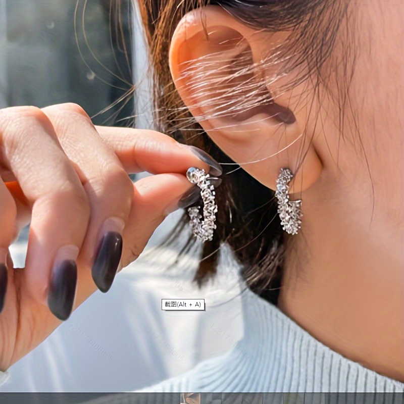 Stylish Silvery Earrings