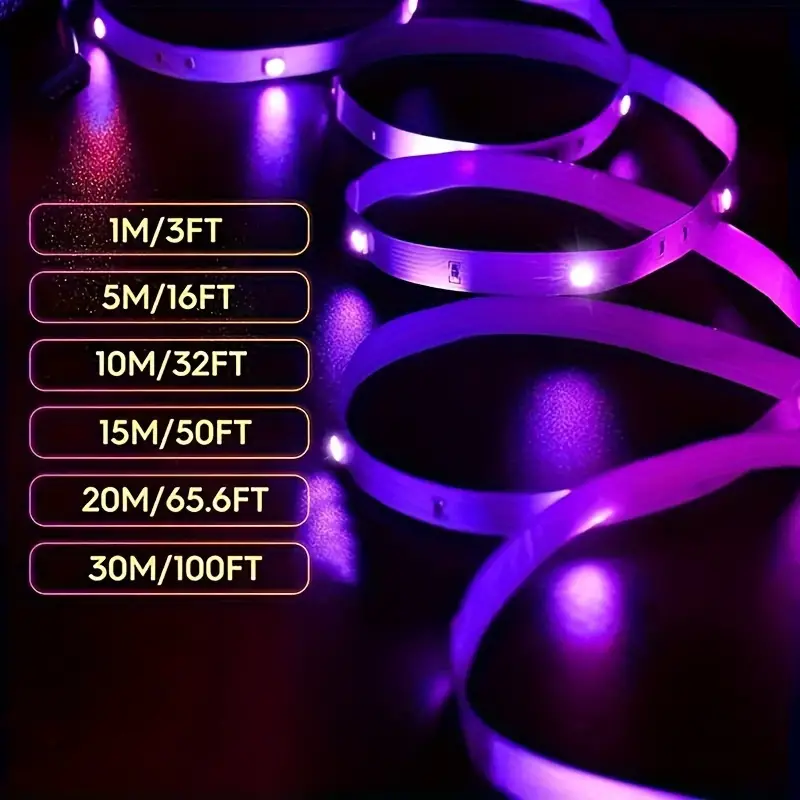 65.6feet/1set RGB 2835 LED Tape Light, 5V USB LED Tape Flexible Ribbon Diode Tape, For TV Backlight Room Decoration For Restaurant ,hotel details 0