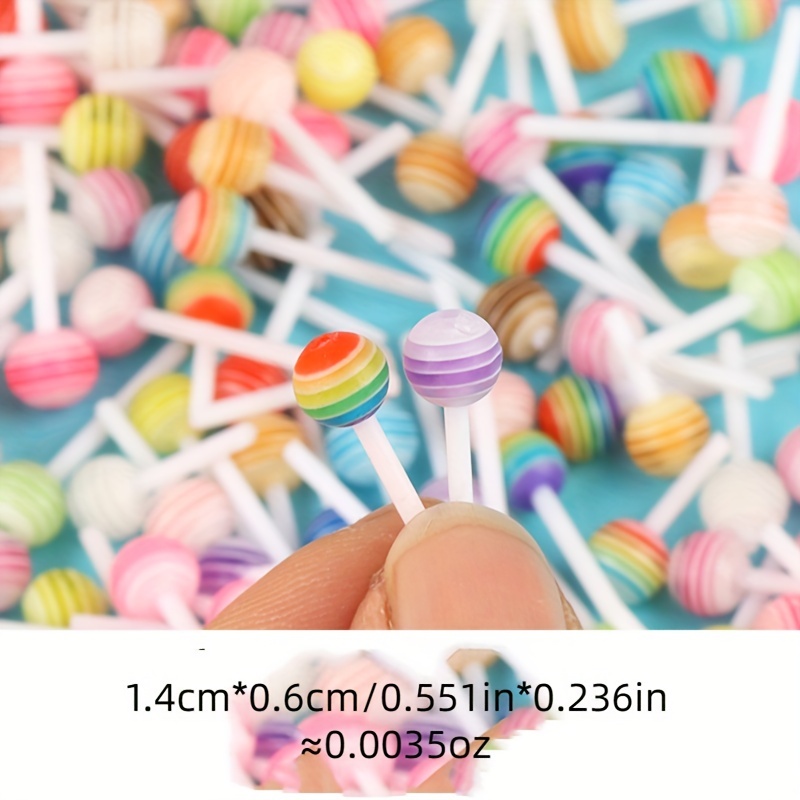 Brighten Up Your Manicure With Colorful 3d Acrylic Lollipop - Temu