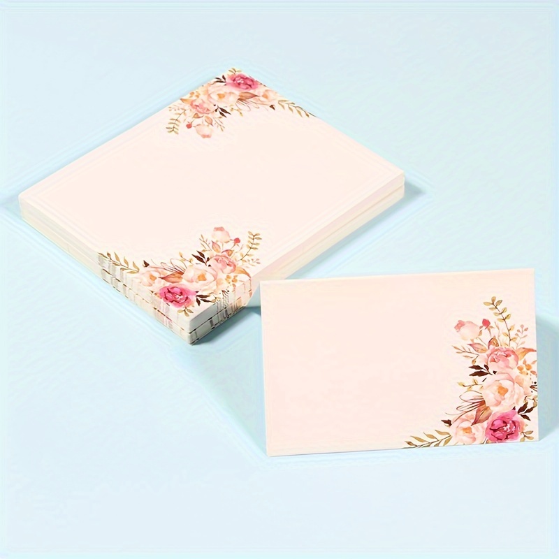 24枚 紙カード 花柄プリント装飾席札 結婚式のテーブルネームカード 