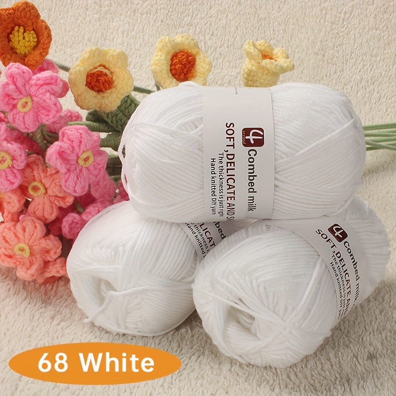 4 Shares Combed Milk Cotton Yarn (51 Colors Available) – SnapS Tools