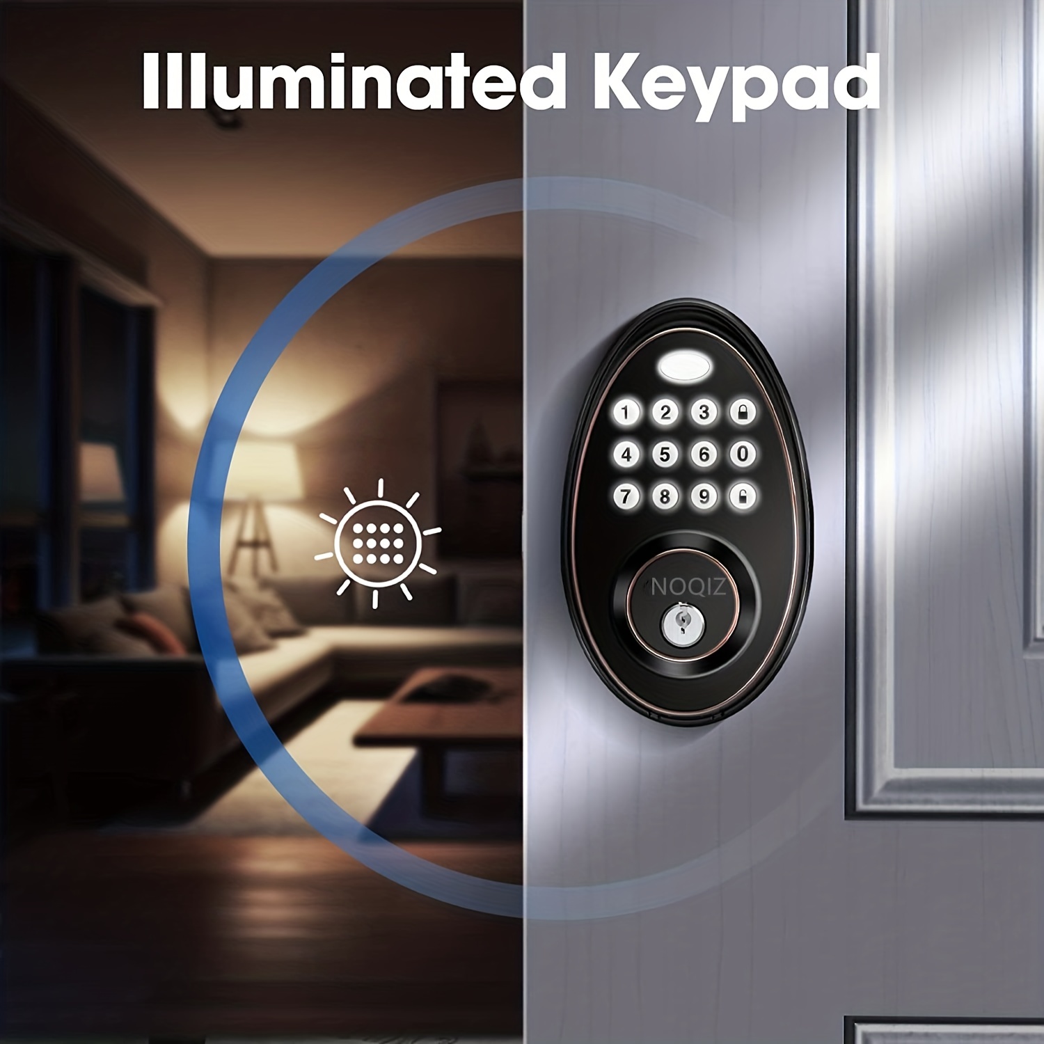 Wafu Wireless Keyless Entry Door Lock Smart Invisible - Temu