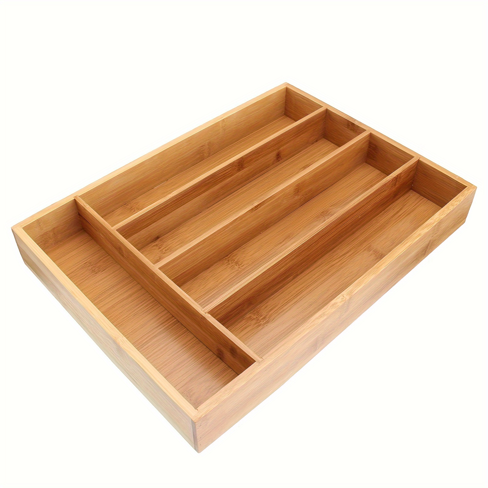 Organizador de cubiertos Bambú extensible madera - Decoración cocina -  Eminza