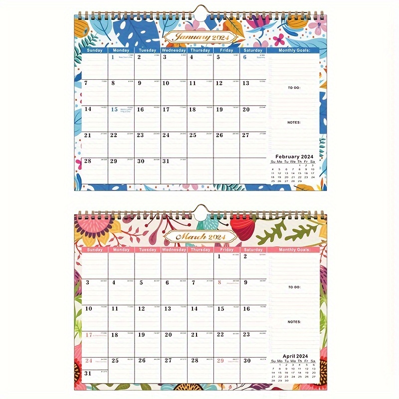 Wall Calendar 2024-2025 18 Monthly Calendar Planner 18-Month