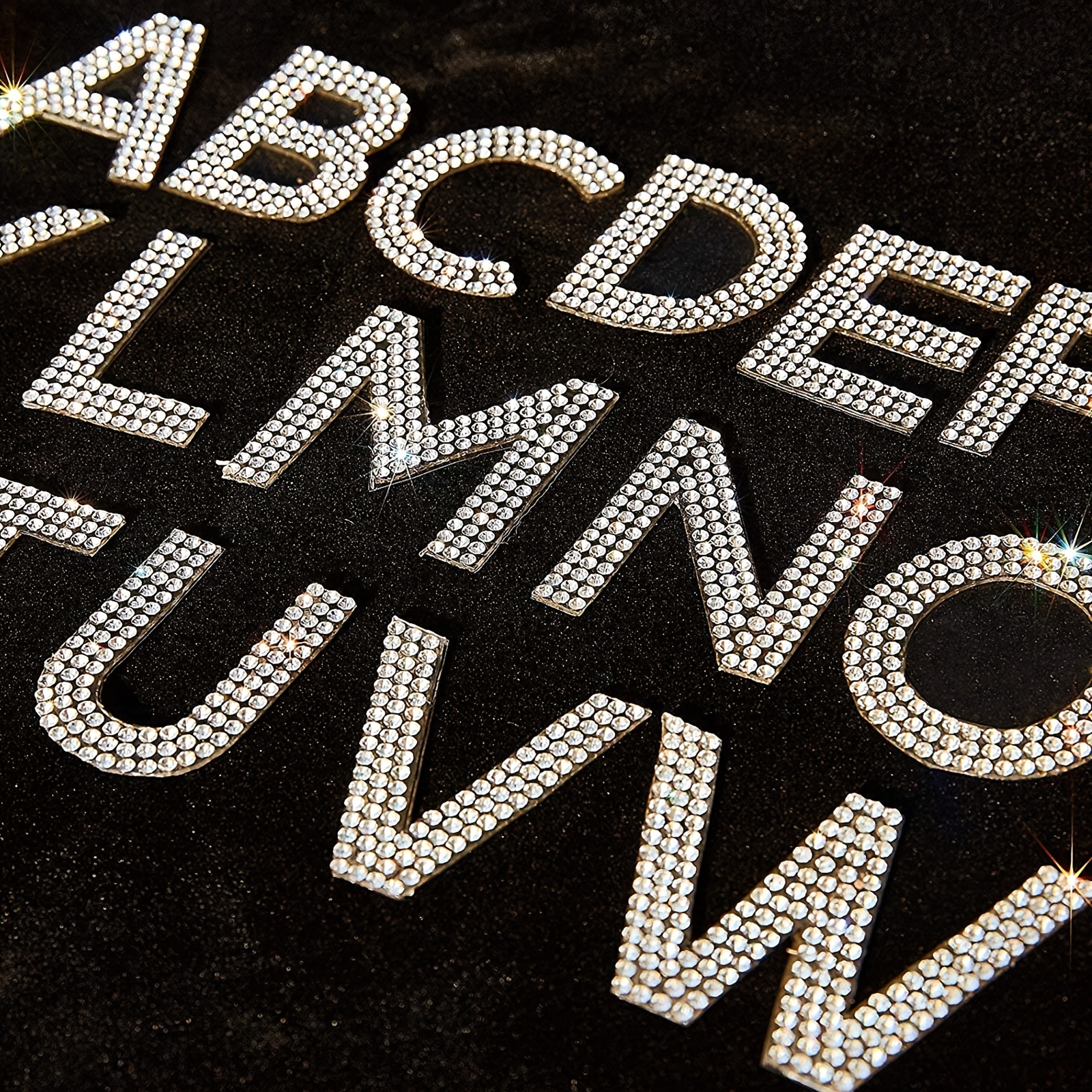 Gold Decorative Rhinestone Alphabet T Letter Stickers Diy Crafts 4