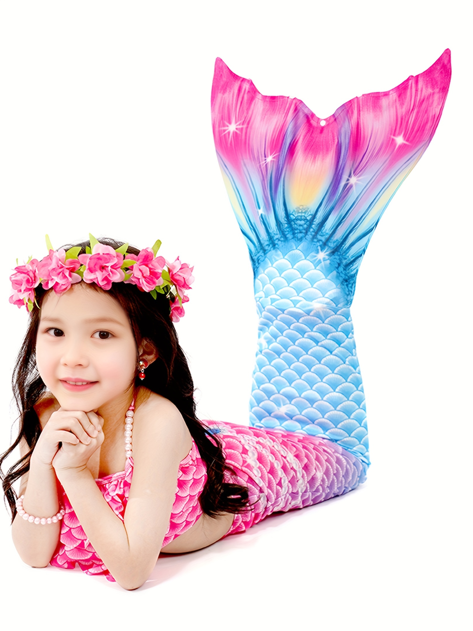 Mermaid Jewelry Set For Little Girls, Princess Mermaid Stretchy