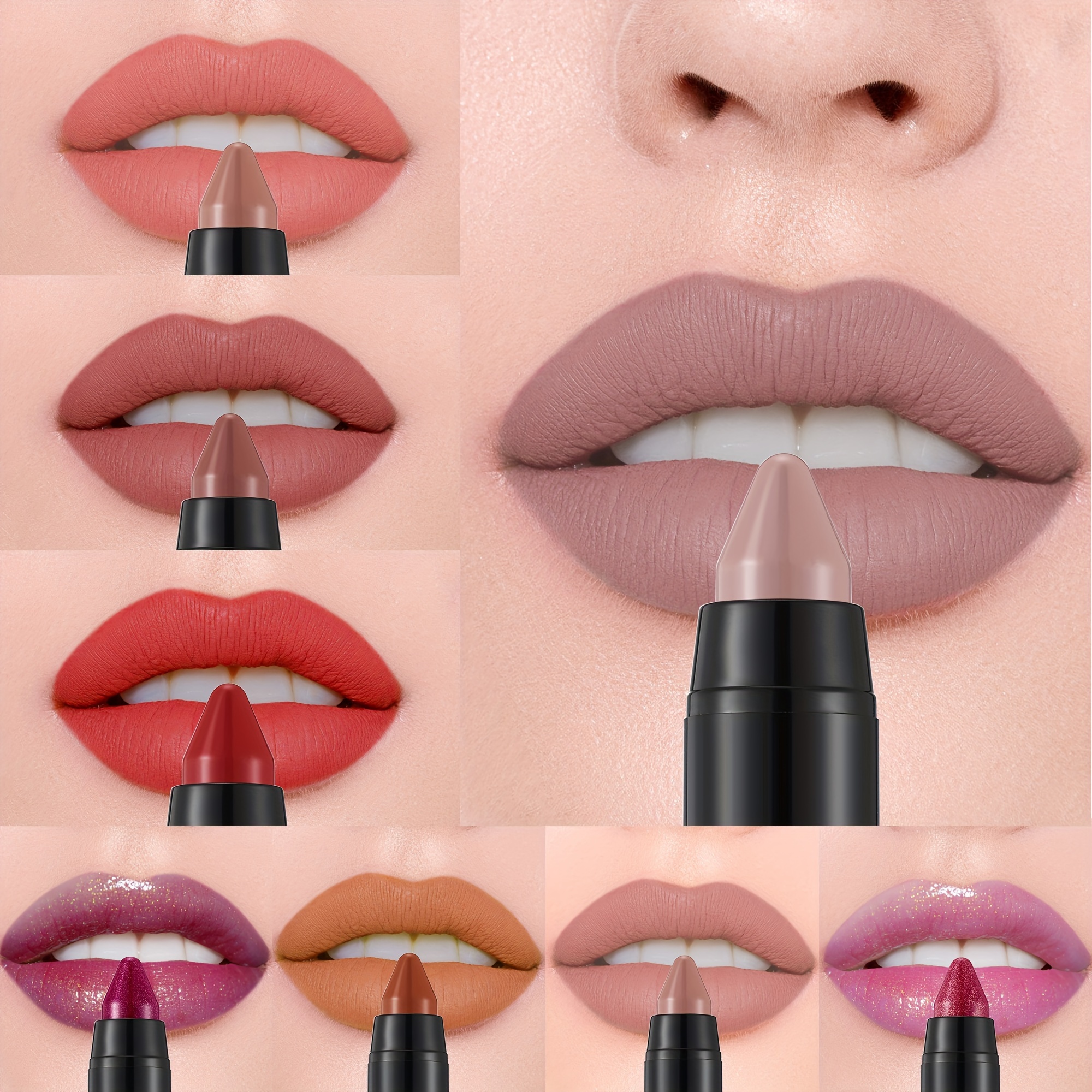 8-color Crayon Lipstick Moisturizing Long-lasting, Waterproof, Smooth, Fuller  Effect, Professional Rich Color Lip Makeup - Temu Israel