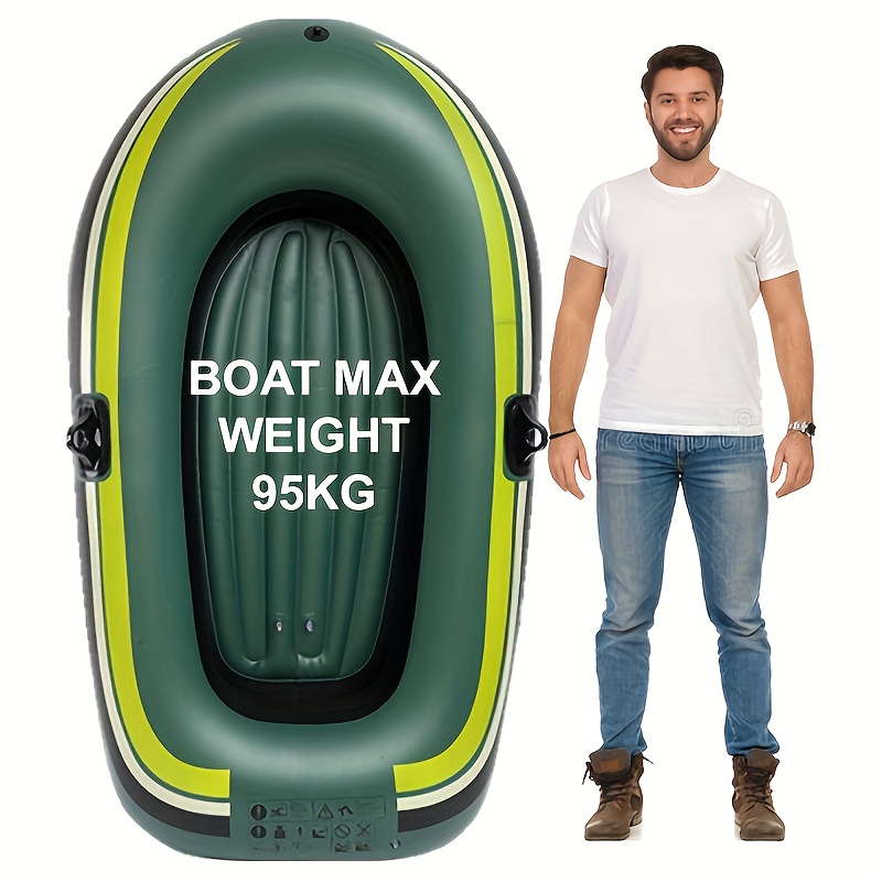 Family Fun On The Water Extra Big Inflatable Boat Portable Fishing Boat  Kayak Canoe, Today's Best Daily Deals