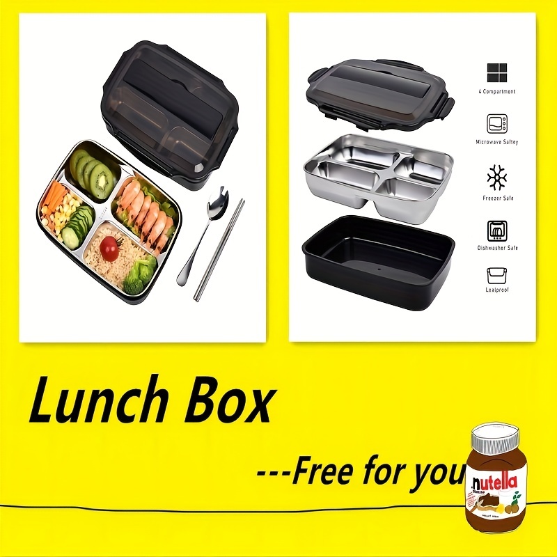 1400ml Food Container Double-layer Microwave Safe Bpa-free Bento School  Kids Lunch Box For Picnic