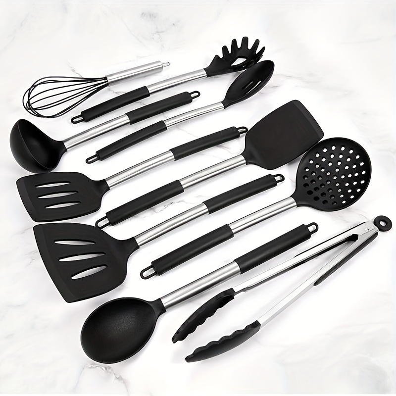 42pc Kitchen Utensil Set with Holder Cooking Turner Spatula Whisk