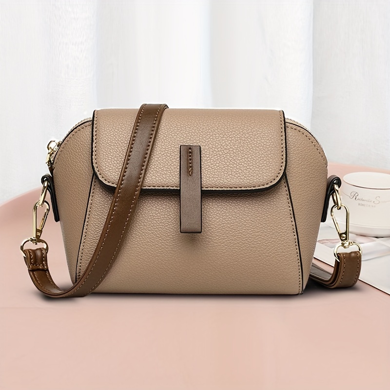 Liyuan&758 Casual Pu Leather Square Crossbody Bag, Solid Color Shoulder Bag,  Perfect Messenger Bag For Daily Use - Temu