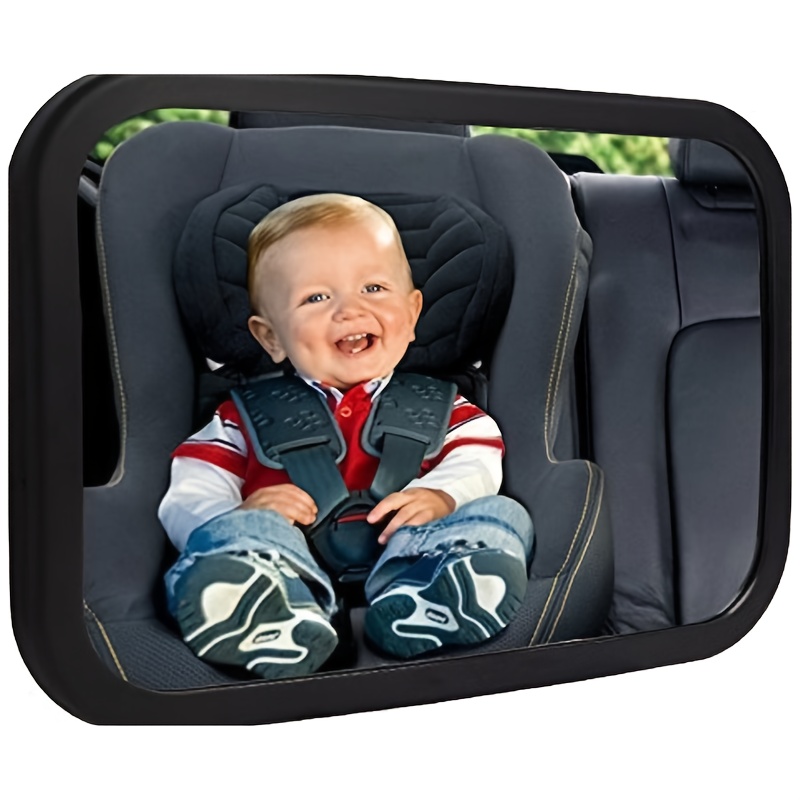 Miroir de voiture pour bébé, grand miroir de siège de voiture de sécurité  pour bébé enfant orienté vers l'arrière avec une large vue cristalline,  incassable et sécurisé, testé en cas de collision