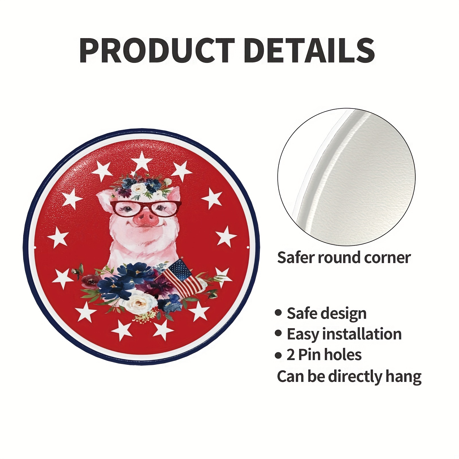 Одна Шт. Ретро Круглий Металевий Табличка, Рустиканський Декор Стіни ...