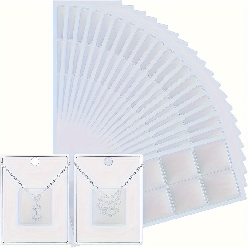 

100pcs Pe Soft Bag Suitable For Necklace Card Chain Plastic Back Pocket Card Paste For Jewelry Display Packaging Small Business Supplies
