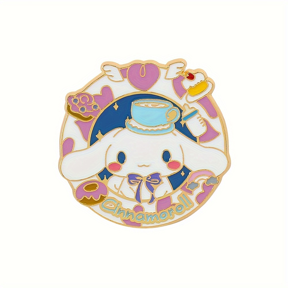 Sanrio Brooches Anime Hello Kitty Kuromi Cinnamoroll Lapel Pins Backpack  Collar Jeans Jacket Fashion Jewelry School Supplies