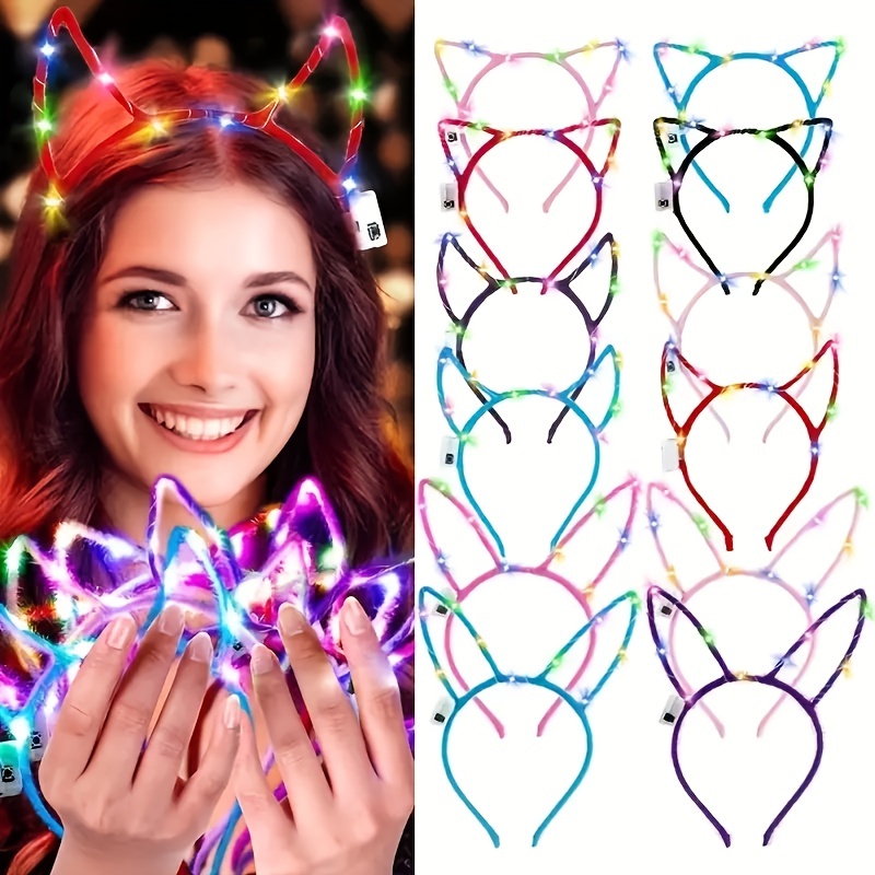 Christmas Led Light Headband/necklace Christmas Party Favors - Temu