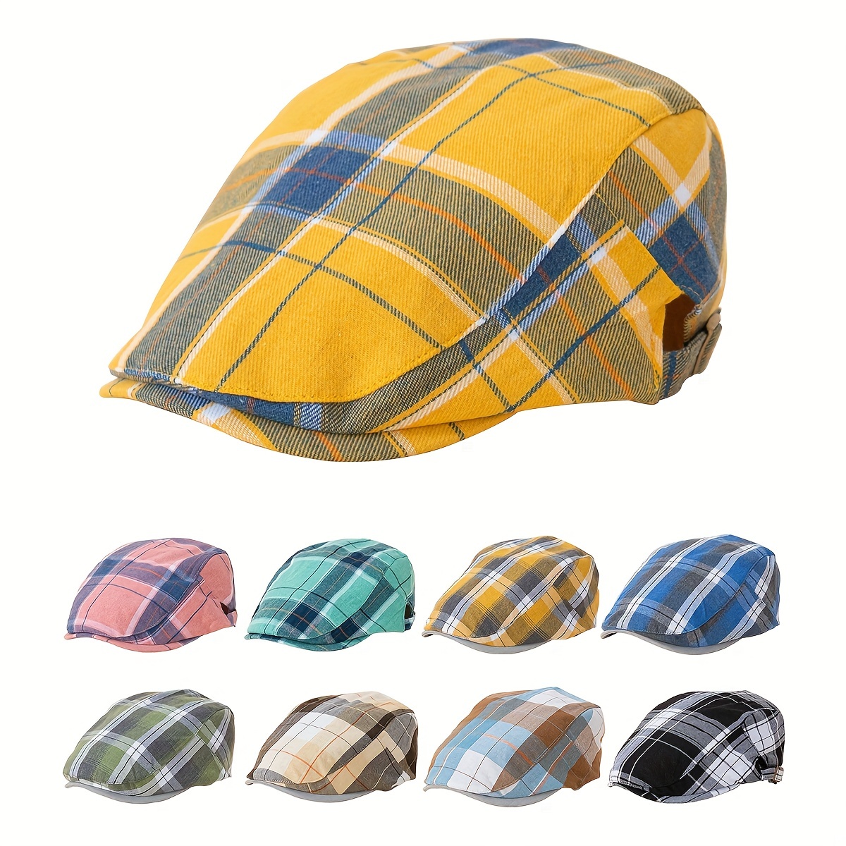 Large Suede Octagonal Newsboy Hats Classic Solid Color - Temu
