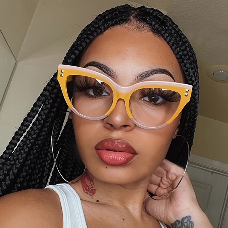 Cat Eye Eyeglasses For Women Light Blocking Computer Glasses