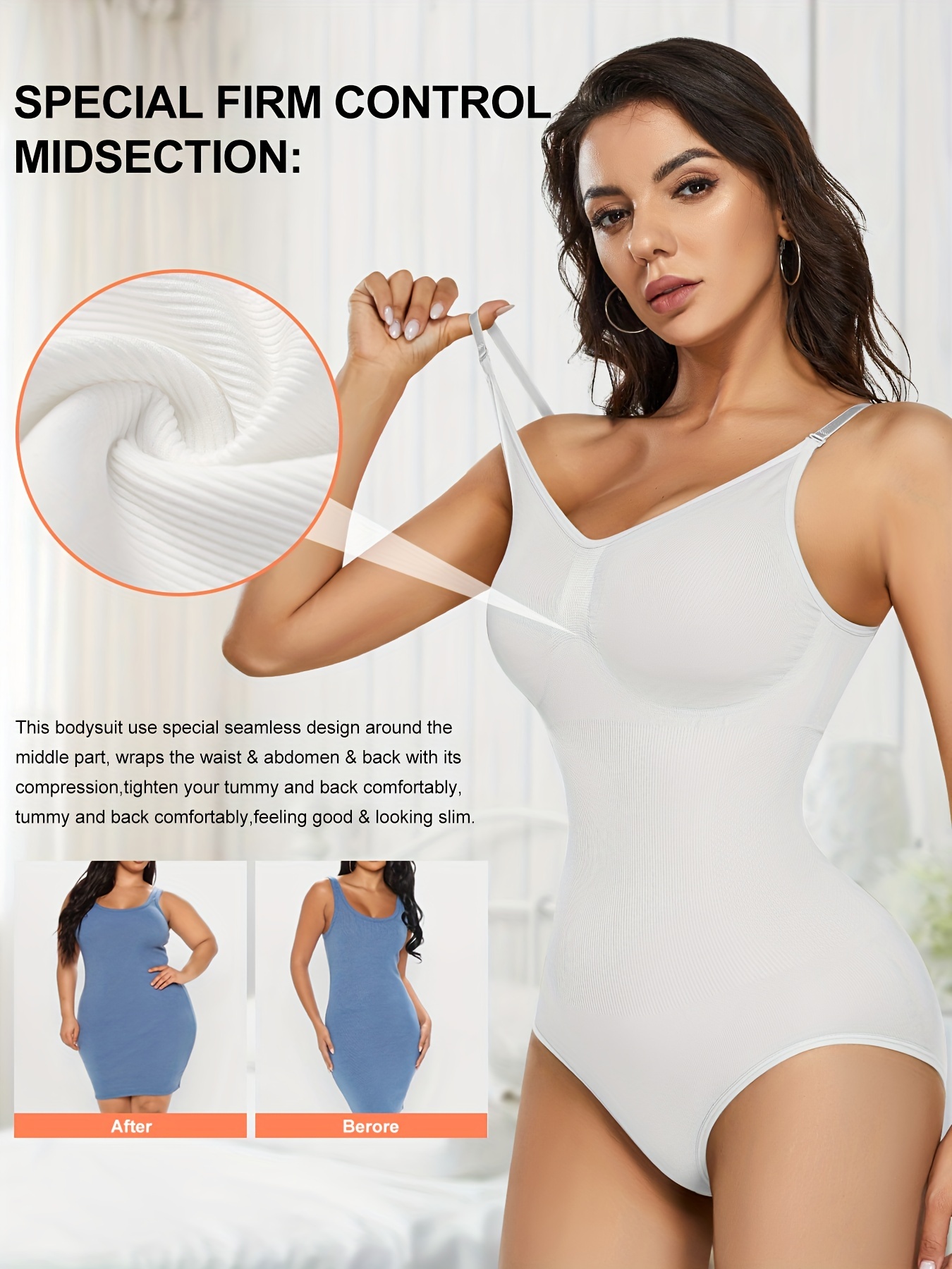 Seamless Women Underbust Bodysuit Body Shaper Firm Control Shapewear  Underwear 