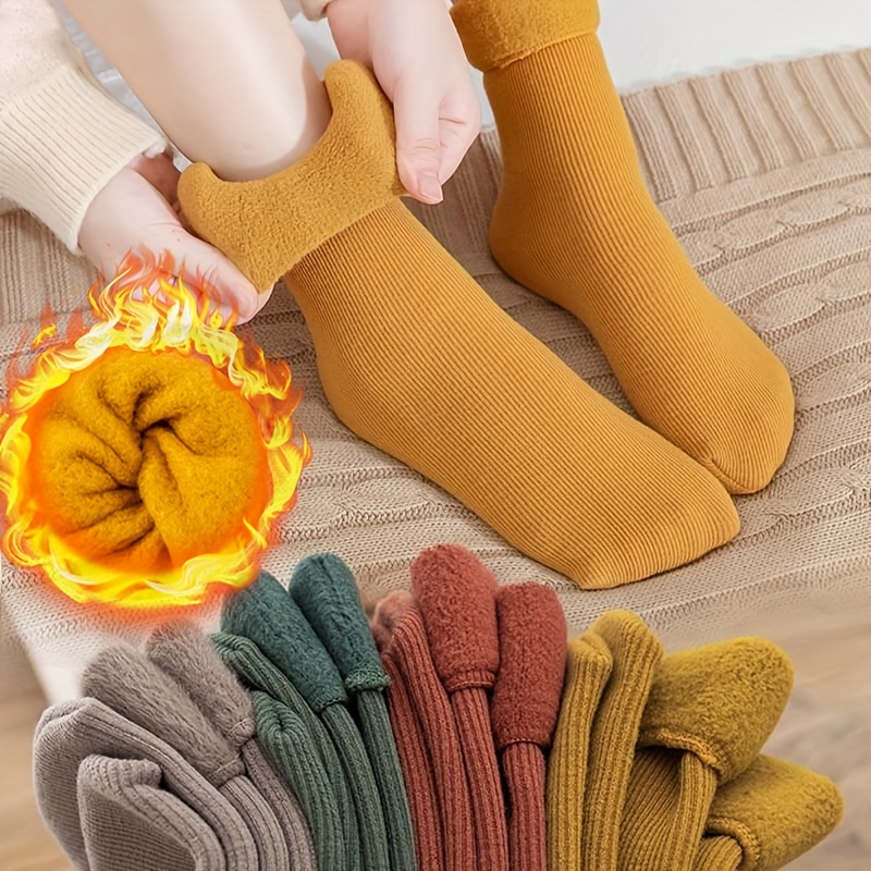 Women's Marled Insulated Thermal Socks with Fleece Lining
