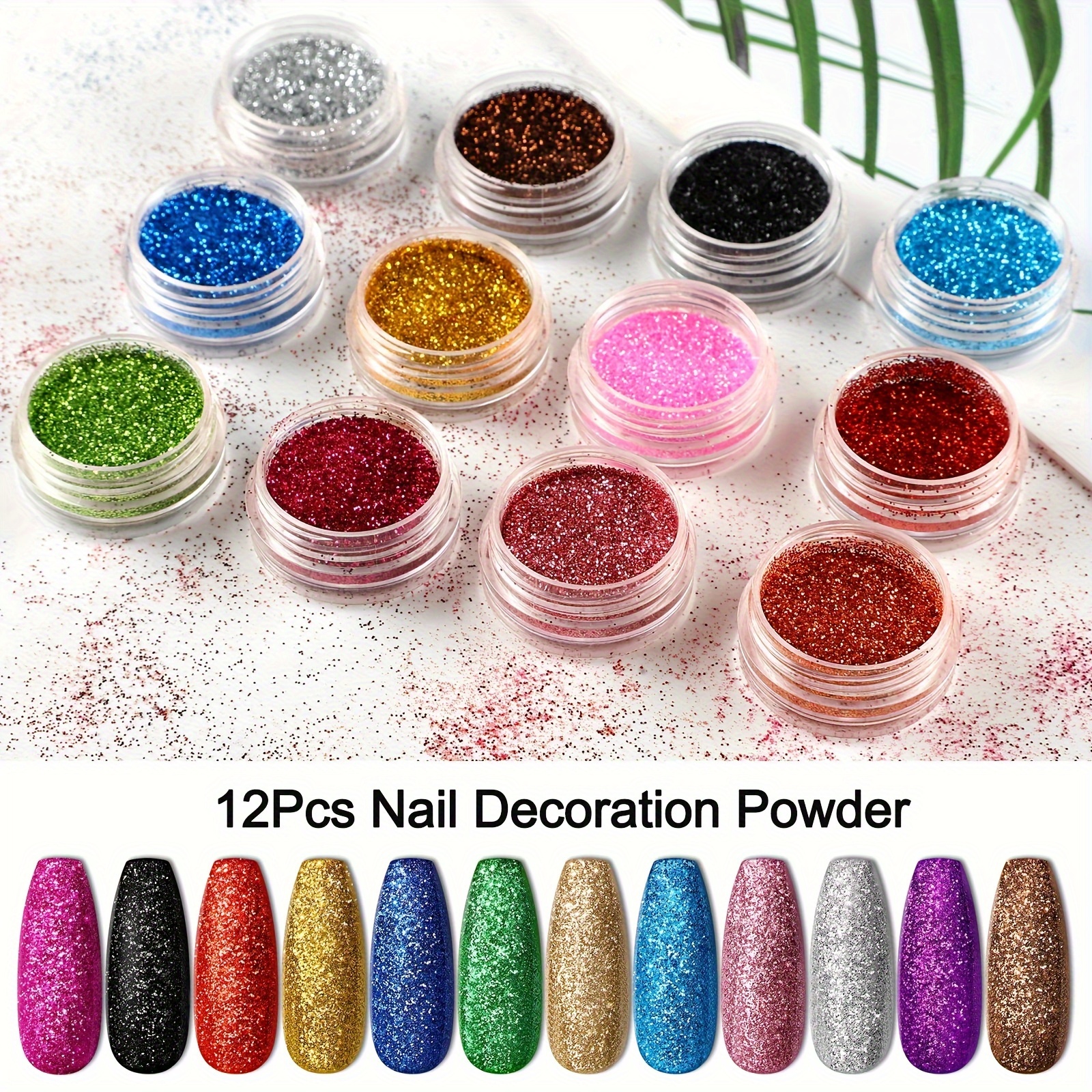 23 In 1 Acrylic Nail Kit For Beginners 12 Color Glitter Acrylic Powder  White Clear Pink Acrylic Powder Nails Extension Professional Nails Kit  Acrylic