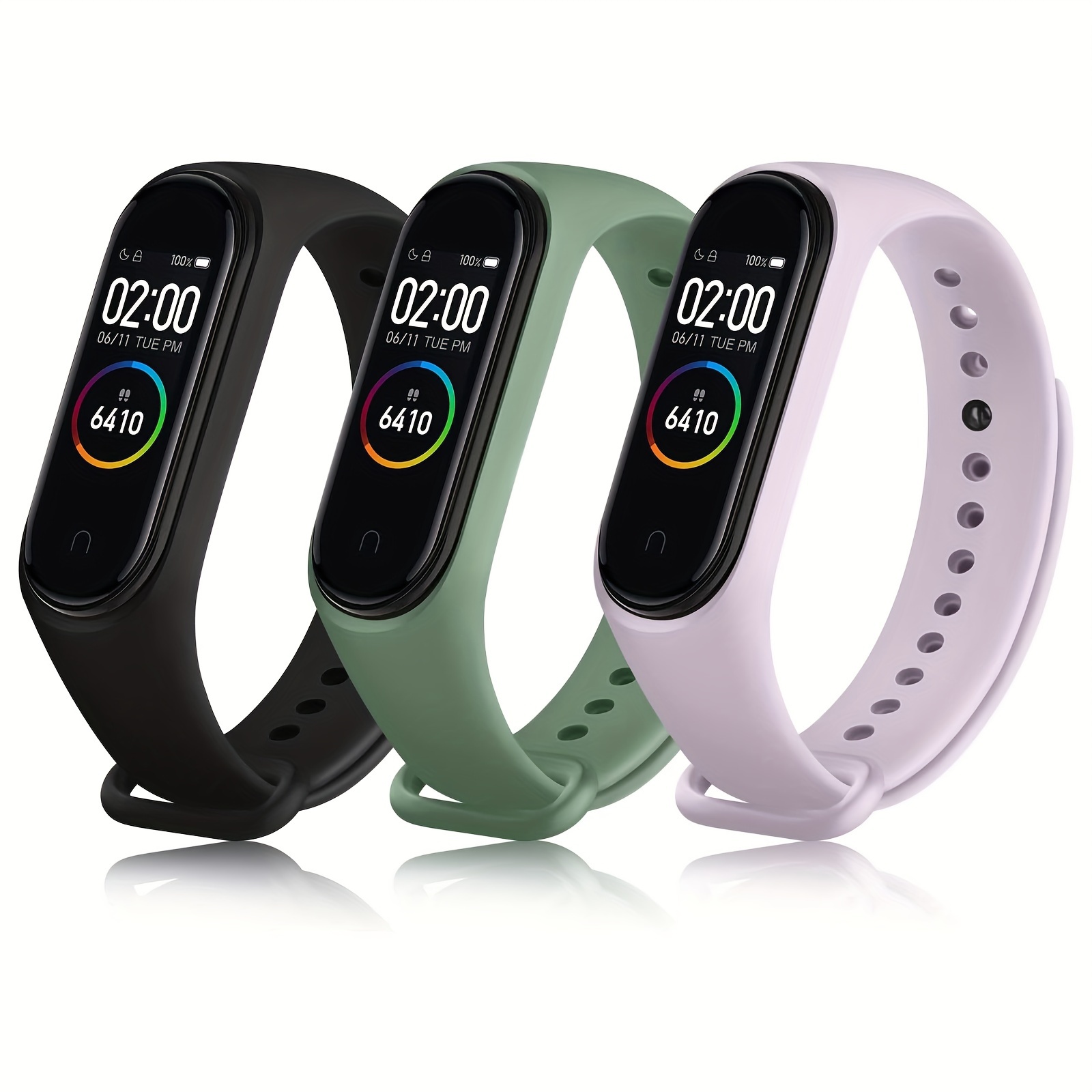 

3 Packs Bands, Compatible With Xiaomi Mi Band 4 Replacement Strap Women Men, Soft Tpu Sport Strap For Xiaomi Mi Band 4 Bands Wristband Accessories