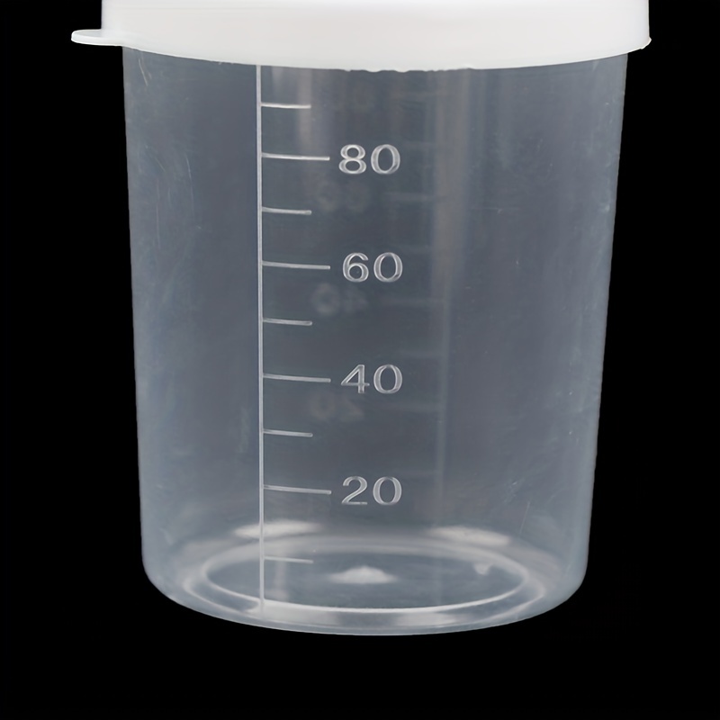 50/100ml Plastic Clear Graduated Measuring Cup Labs Beakers Liquid Measure  Mugs