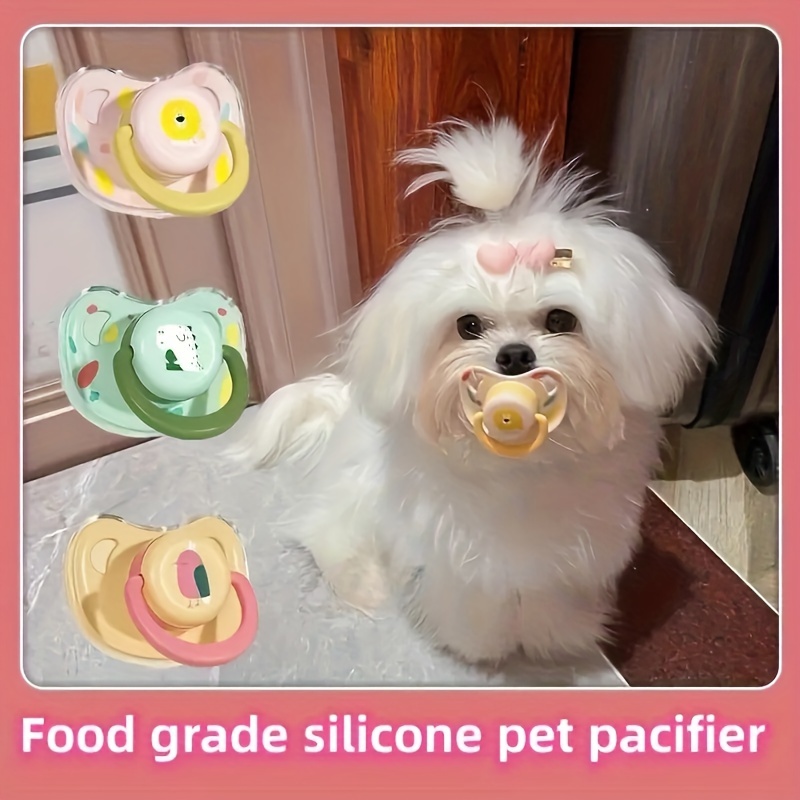 Cute Pet Silicone Pacifier Dog Chew Pacifier Pet Toy Temu Canada