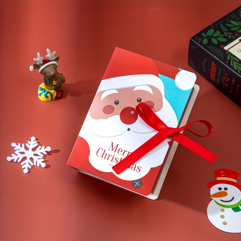 12pcs Boîte cadeau de Noël Père Noël Boîte en papier Décorations de Noël  pour la maison Xms Sacs cadeaux en papier Navidad Natal Emballage Sac de  bonbons Noel S