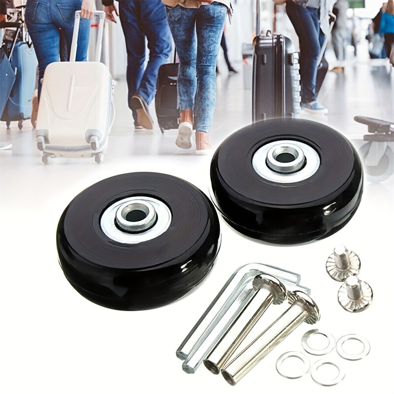 Roue de Valise,Roue à bagages,Essieux et Roulettes pour Réparation de  Valises,50 x 18 mm,2pcs : : Mode
