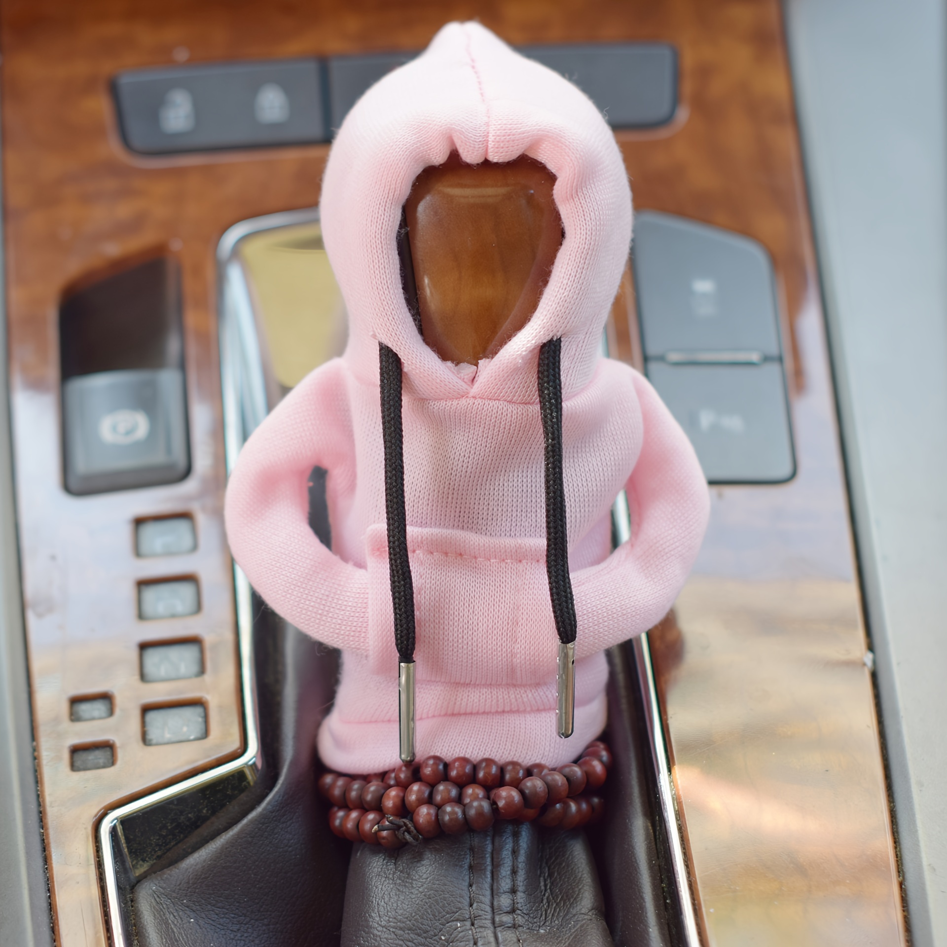 Car Gear Shift Cover Gear Handle Knob Funny Hoodie Cover Cute Gifts Manual Gear Cover Handle Auto Lever Interior Decorative Accessories Christmas