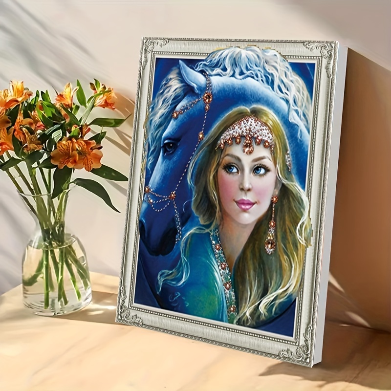 Cheap 5D DIY Diamond Art Painting Kits Portrait Woman Pictures Of  Rhinestones Diamond Embroidery Flower Mosaic Sale Wall Art