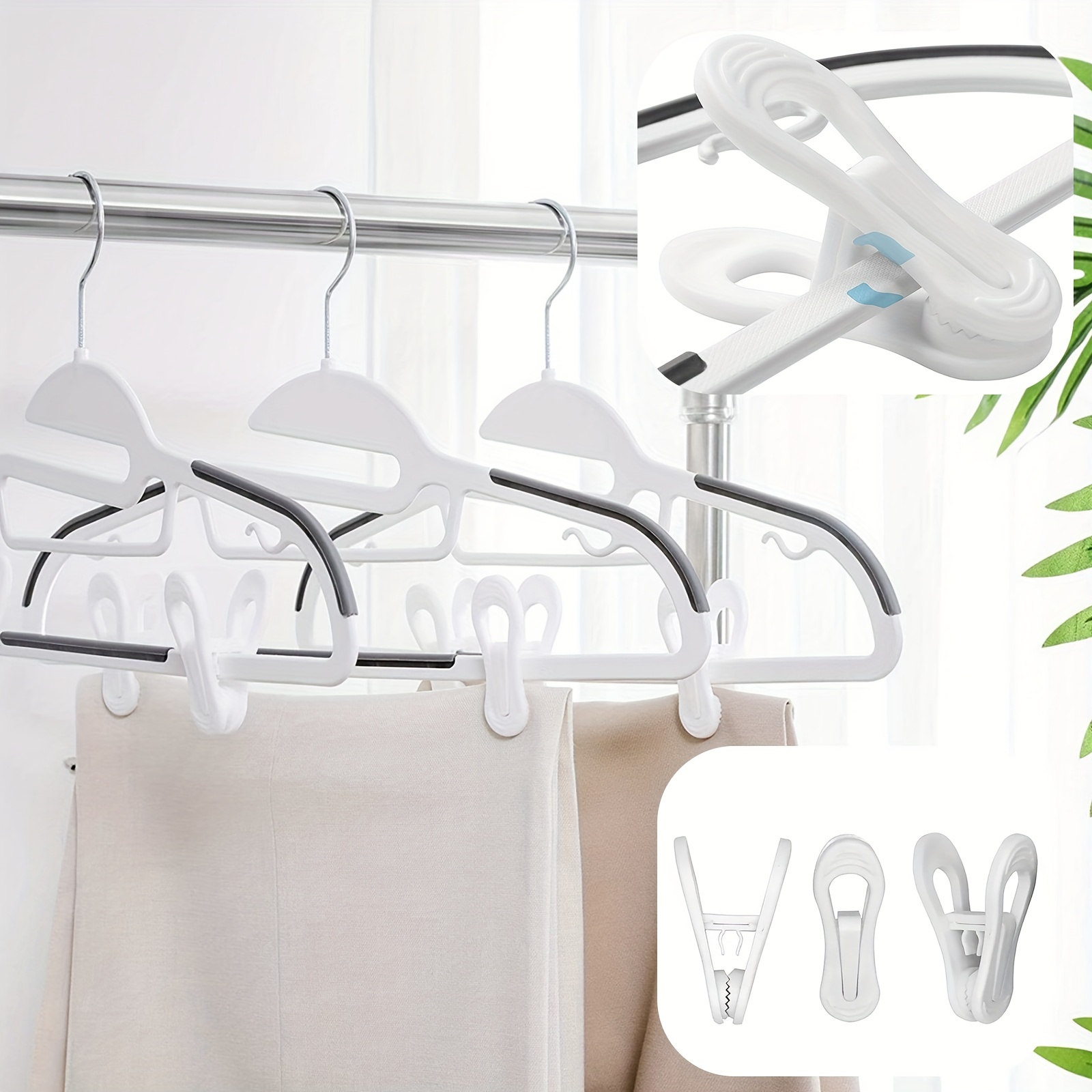 36Pcs Sock Clips For Laundry 36pcs Portable Strong Clothes Pins Hanging  Clips