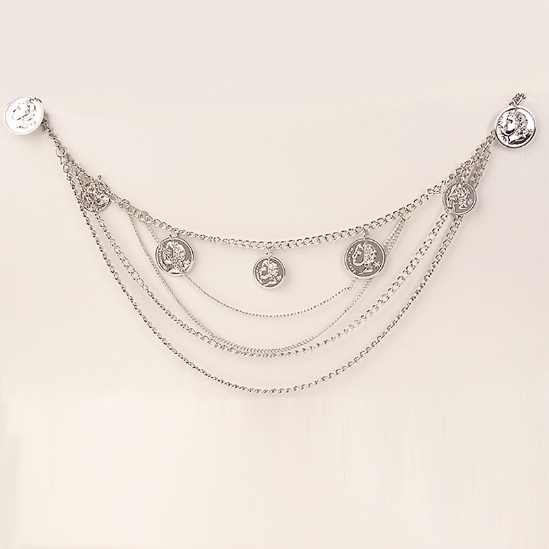 Layered Waist Chain Belt for Women Beach Bikini Denim Dresses