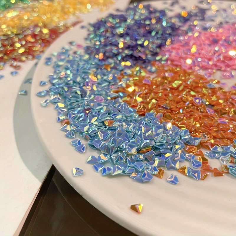 5 Bag Colorful Geometric Round Sequins Flakes Uv Epoxy Resin - Temu