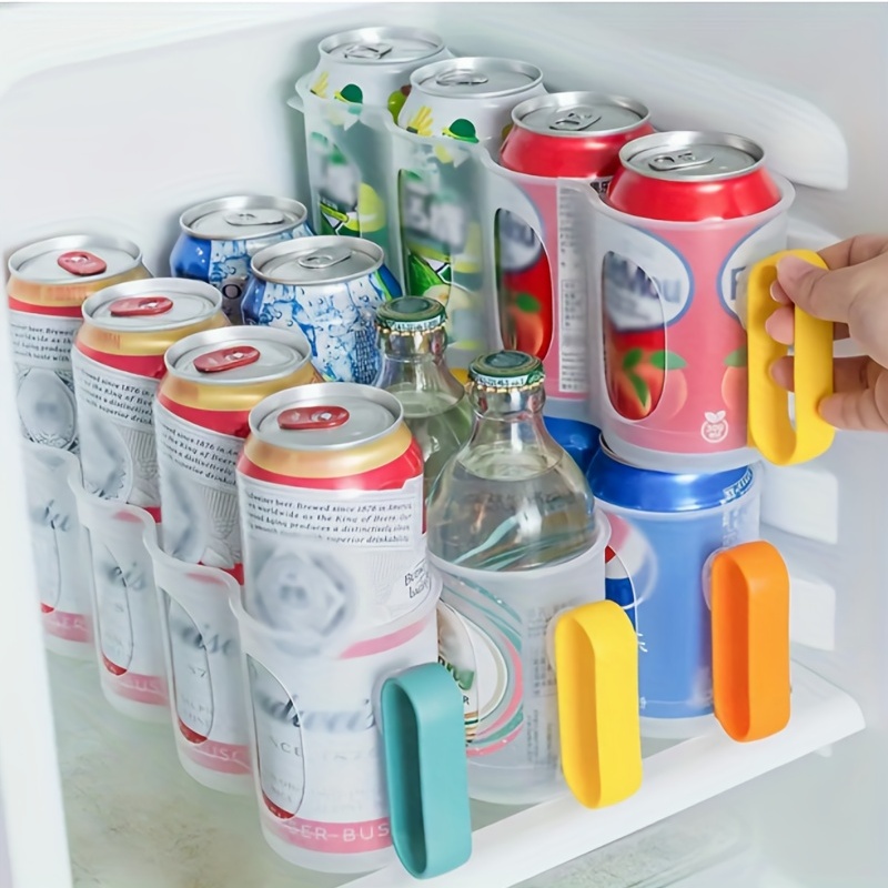 Organizador Latas Portátil Estante Refrigerador Soporte - Temu