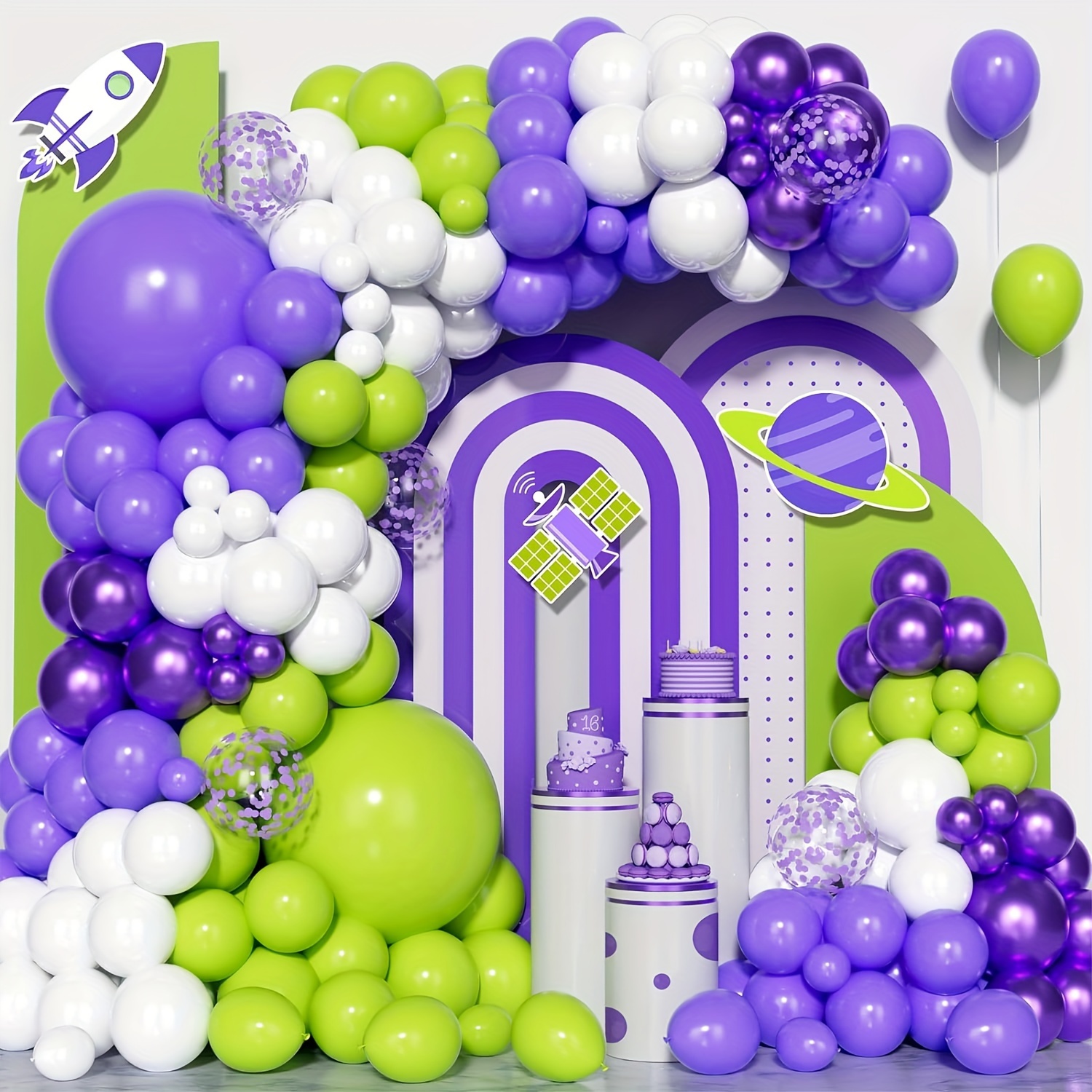 Purple Fish Tail Balloon Chain Arch Set Birthday Party - Temu