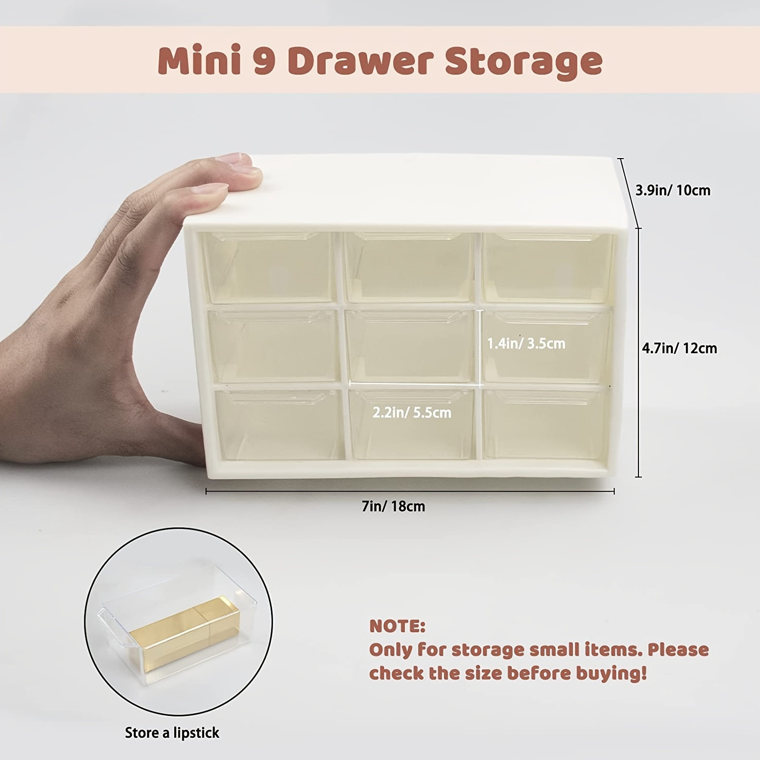  6 Pcs Mini Drawer Organizer Small Organizer with Drawers  Plastic Desktop Storage Box with 9 Drawers Desk Craft Organizer for Office  Home Room Jewelry Cosmetics Collection, Wall Mounted (Yellow) : Office  Products