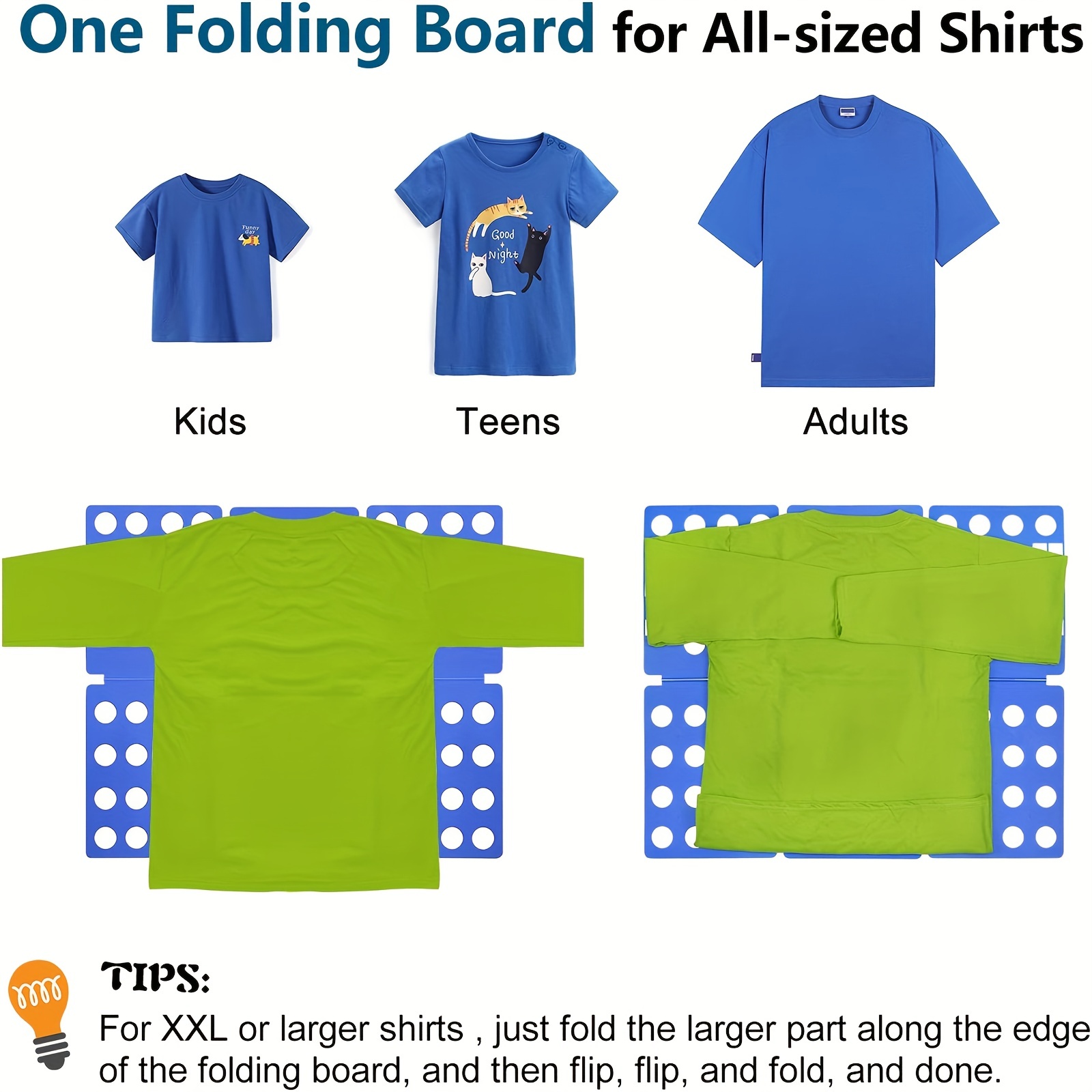 Planche à plier les chemises, aide au pliage des T-shirts, facile et rapide  pour les
